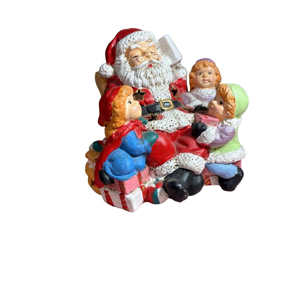 Vintage 1994 Artmark Stories With Santa Ceramic Night Light Christmas Children‎ - Picture 9 of 14